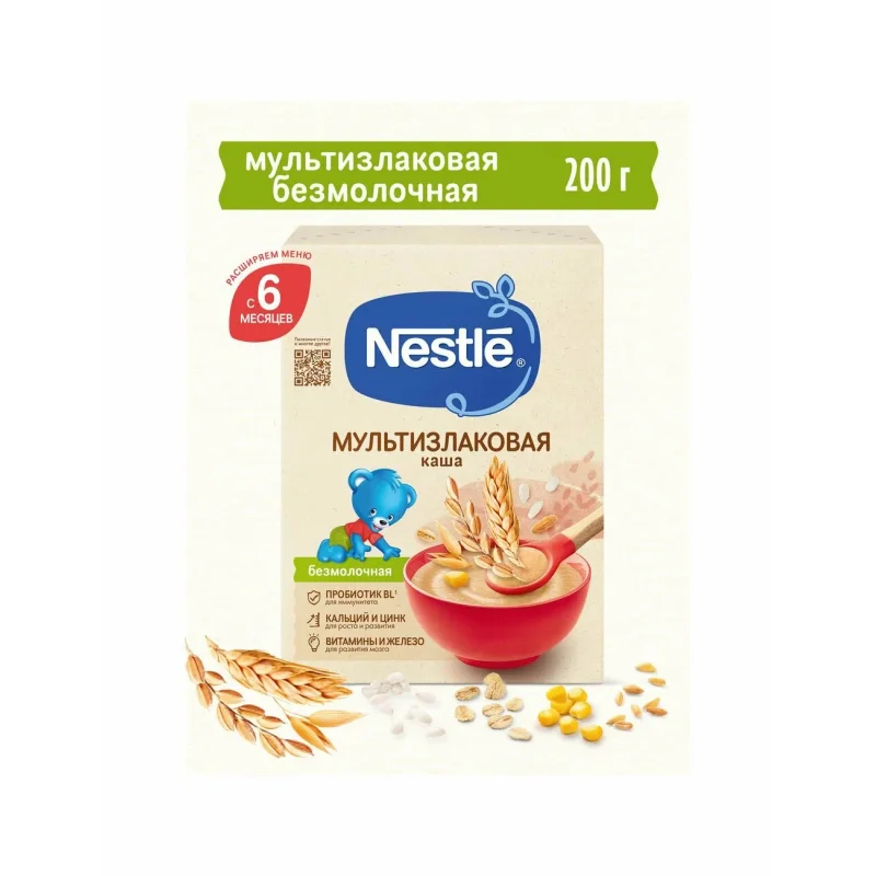 Nestlé ko'p donli sutsiz don, 6 oylik, 200 g, 1 dona.