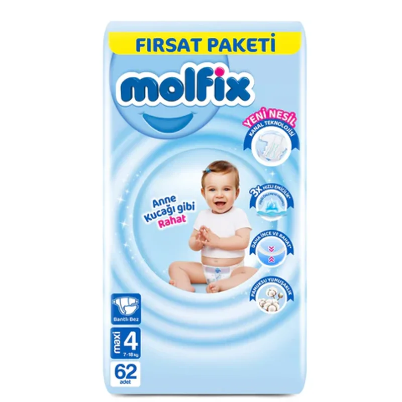 Molfix 4, 62 dona (7–14 kg)