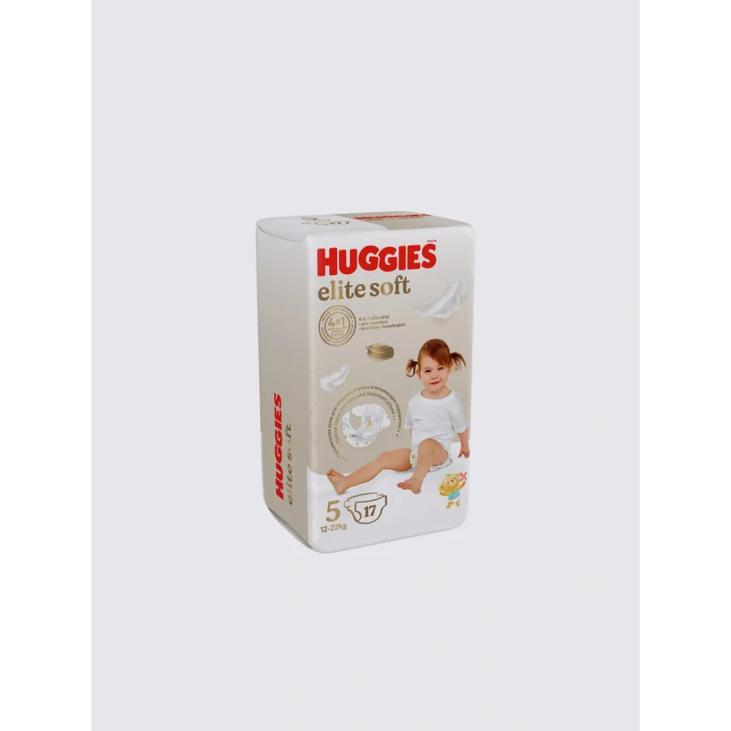 Huggies elite soft 5, 17 dona (12–22 kg)