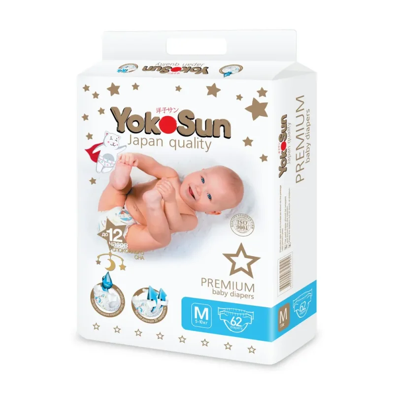 Tagliklar YokoSun Premium, M (5-10 kg), 62 dona.