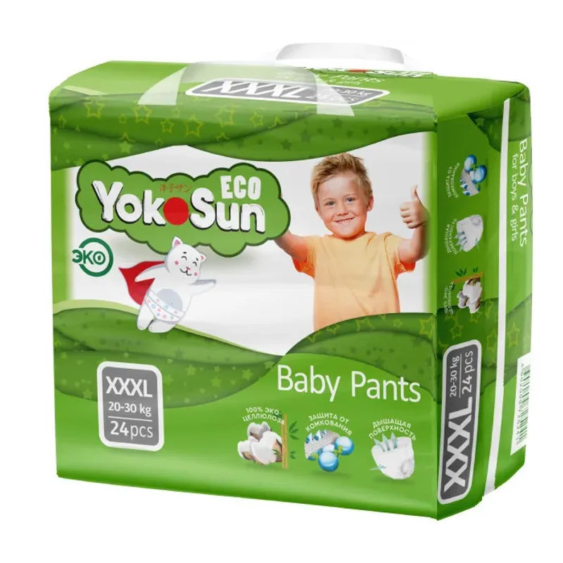 Trusik tagliklar YokoSun Eco, XXXL (20-30 kg), 24 dona.