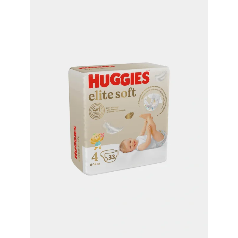 Huggies elit soft 4, 33 dona(8–14 kg)