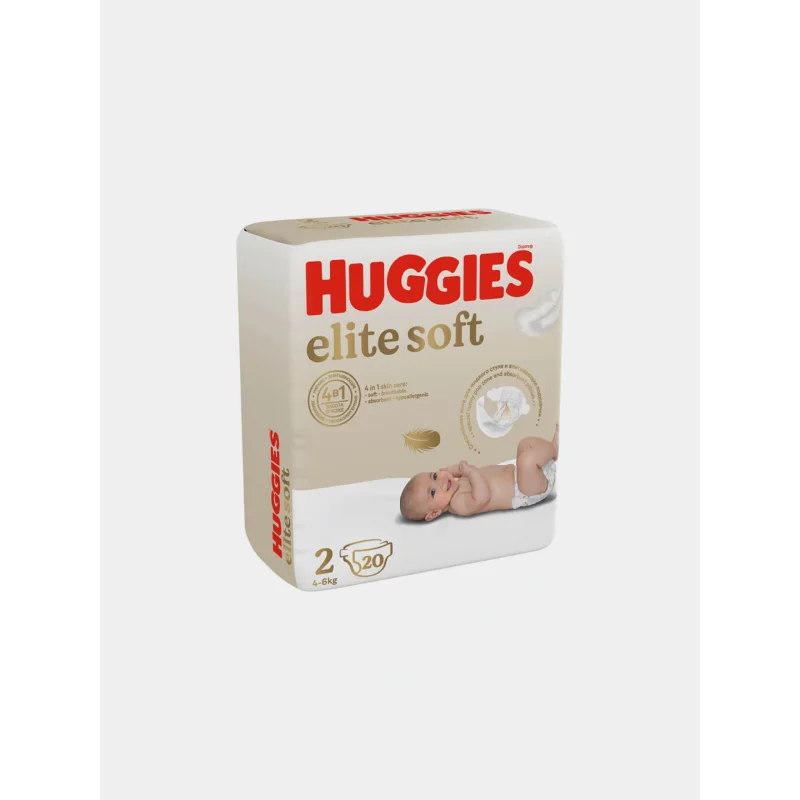 Huggies elite soft 2,lipuchkali 20 dona (4–6 kg)