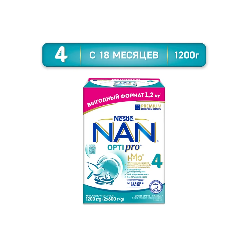 Nan 4, 1200 g, OPTI PRO, 18 oydan
