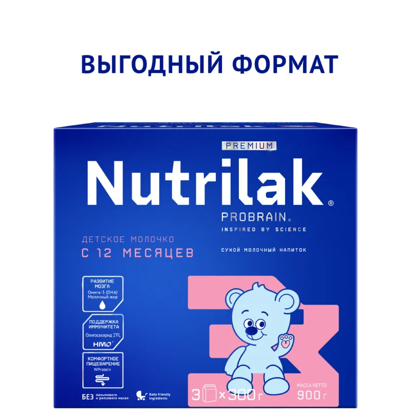 Nutrilak Premium 3, 900 gr (12- oydan)