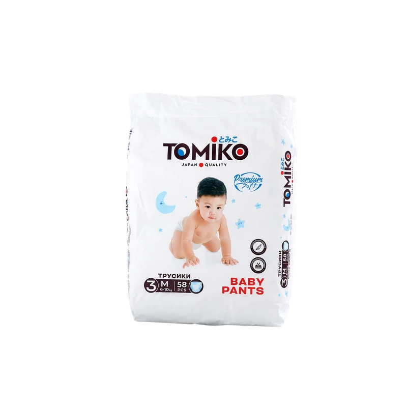 Tomiko trusik 3, M premium 58 dona (6–10 kg)
