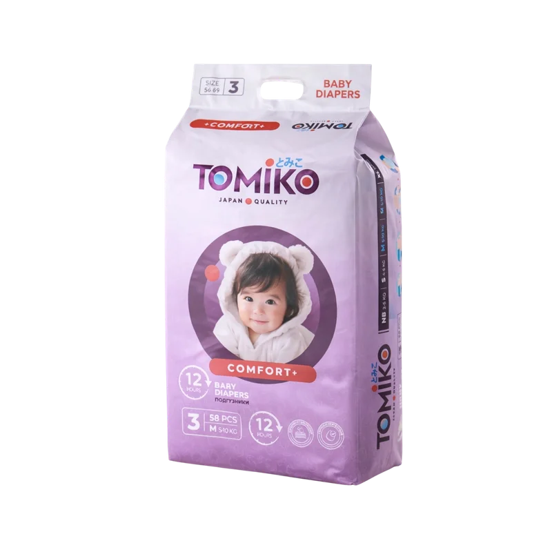 Tomiko 3, M Comfort+ 58 dona (5–10 kg)